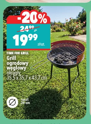 Grill ogrodowy węglowy Time for promocja w Biedronka Home