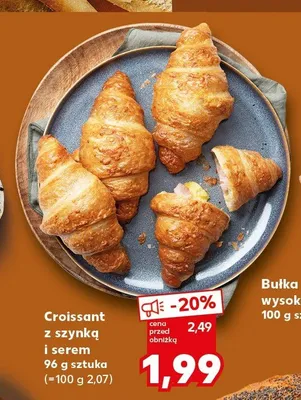 Croissant z szynką i serem promocja w Kaufland