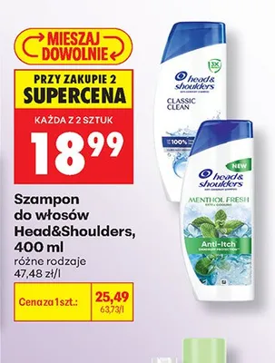 Szampon do włosów Head & Shoulders Menthol Fresh promocja w Biedronka