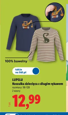 Koszulka dziecięca z długim rękawem Lupilu promocja w Lidl