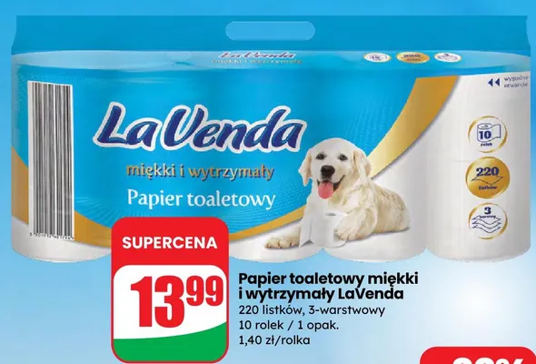 Papier toaletowy miękki i wytrzymały 10 szt. promocja w Dino