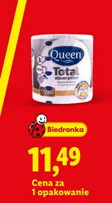 Ręcznik papierowy Queen Total Absorption 3-warstwowy promocja w Lidl