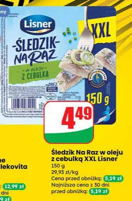 Śledzik Na Raz w oleju z cebulką XXL promocja w Dino