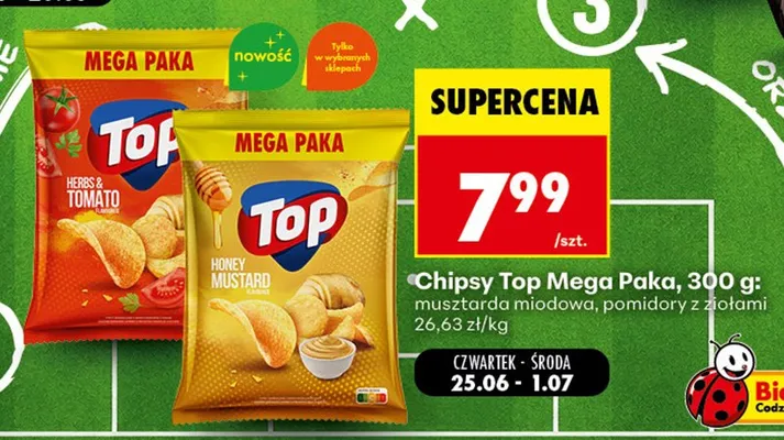 Chipsy Top Mega Paka musztarda miodowa promocja w Biedronka