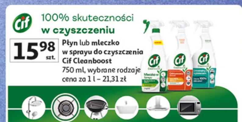 Płyn lub mleczko w sprayu do czyszczenia promocja w Auchan
