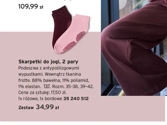 Skarpetki do jogi 2-pak promocja w Tchibo