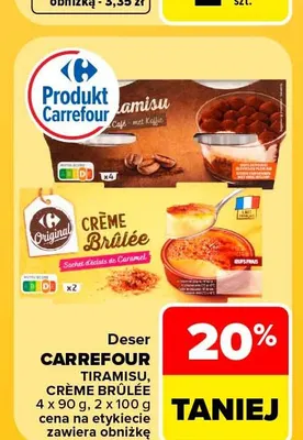 Deser Tiramisu Carrefour 4-pak promocja w Carrefour