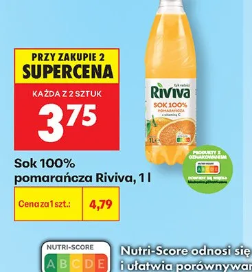 Sok 100% pomarańczowy Fortuna promocja w Biedronka