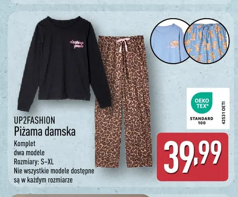 Piżama damska Up2fashion promocja w Aldi