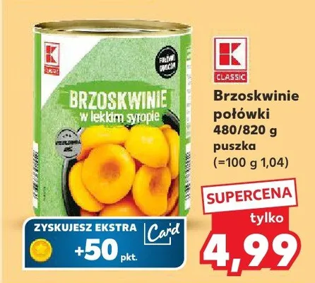Brzoskwinie połówki promocja w Kaufland