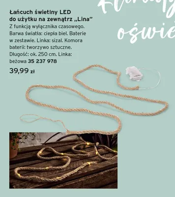 Łańcuch świetlny LED do użytku na zewnątrz Lina promocja w Tchibo