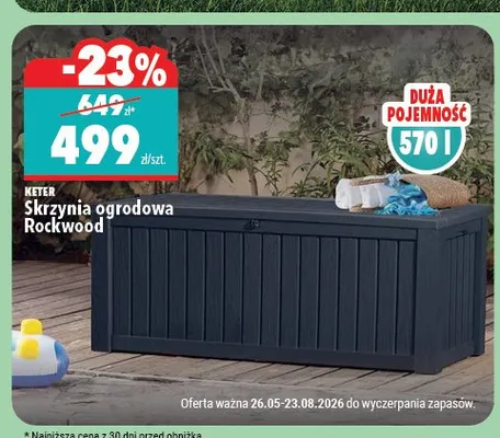 Skrzynia ogrodowa Rockwood 570l Keter promocja w Biedronka Home