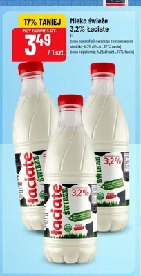Mleko świeże Łaciate 3,2% promocja w POLOmarket