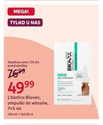 Ampułki do włosów L'biotica Biovax Trychologic promocja w Rossmann