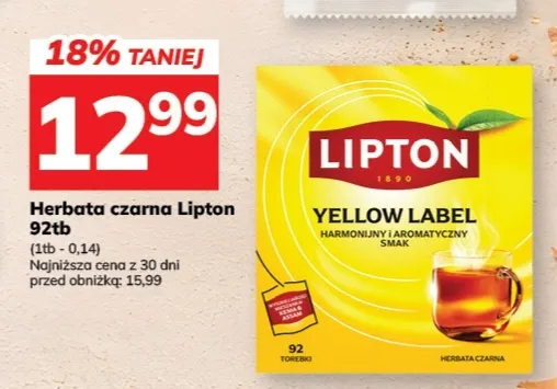 Herbata czarna Lipton Yellow Label promocja w Hitpol