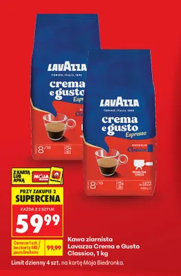 Kawa ziarnista Lavazza Crema e Gusto Classico promocja w Biedronka
