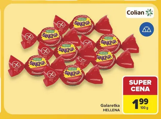 Galaretka Hellena o smaku zielonej oranżady promocja w Carrefour Market