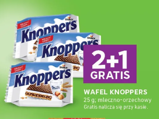 Wafel knoppers mleczno-orzechowy promocja w Stokrotka