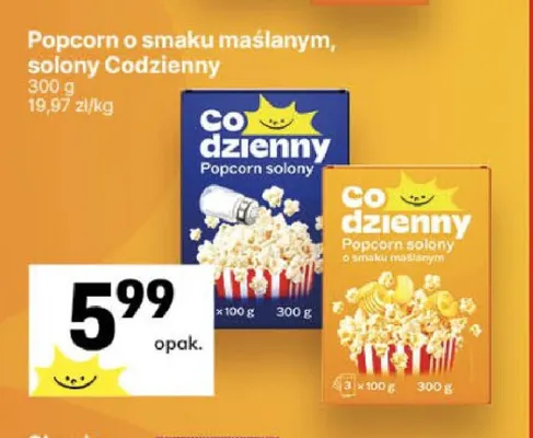 Popcorn solony Codzienny promocja w Delikatesy Centrum