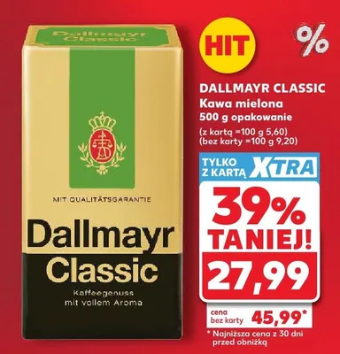 Kawa mielona Dallmayr Classic promocja w Kaufland