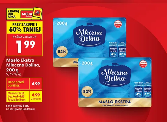 Masło ekstra promocja w Biedronka