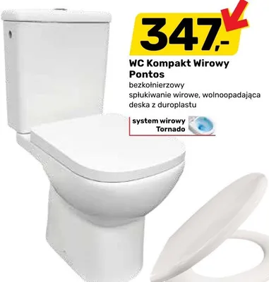WC Kompakt wirowy Pontos promocja w Bricomarche