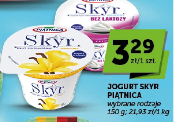 Jogurt Skyr waniliowy Piątnica promocja w Groszek