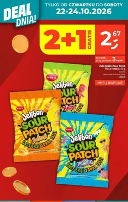 Żelki Jelibon Sour Patch promocja w Dealz