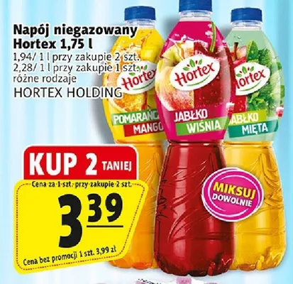 Napój niegazowany Hortex promocja w Prim Market