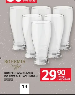 Komplet 6 szklanek do piwa 0,5 l Kolumban Bohemia Prestige promocja w Selgros