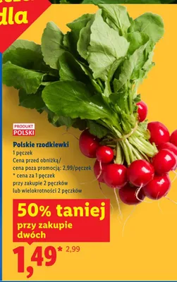 Rzodkiewki polskie promocja w Lidl