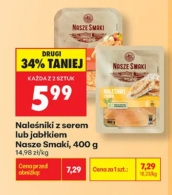 Naleśniki z jabłkiem Nasze Smaki promocja w Biedronka