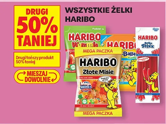 Wszystkie żelki DRUGIE -50% promocja w Biedronka