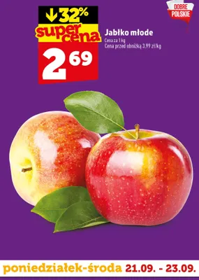 Jabłka młode promocja w TOPAZ