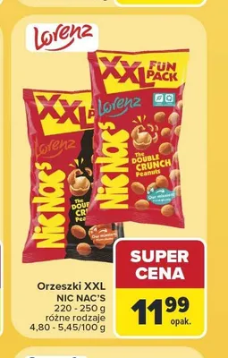 Orzeszki ziemne Nic Nac's promocja w Carrefour