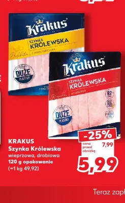 Szynka Królewska wieprzowa Krakus promocja w Kaufland