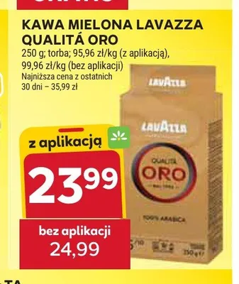 Kawa mielona Lavazza Qualitá Oro promocja w Stokrotka