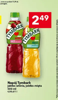 Napój Tymbark jabłko-mięta promocja w LEWIATAN