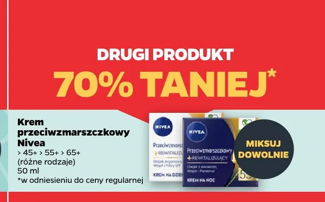 Krem przeciwzmarszczkowy 45+ Nivea promocja w Netto