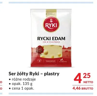 Ser żółty w plastrach Ryki promocja w Makro