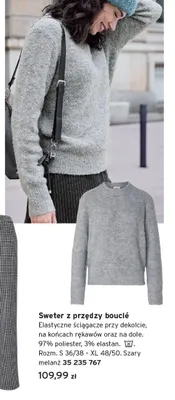 Sweter z przędzy bouclé Tchibo promocja w Tchibo