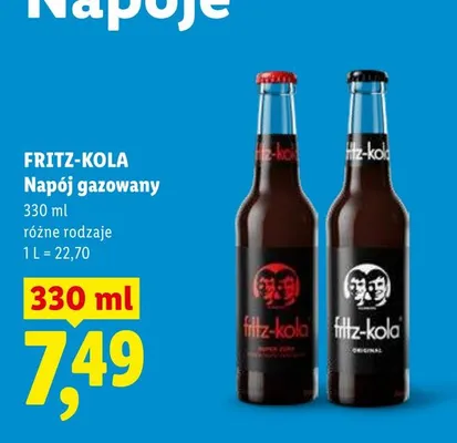 Napój gazowany Fritz-Kola promocja w Lidl