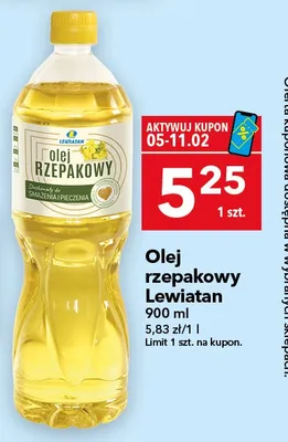 Olej rzepakowy Lewiatan 900 ml promocja w LEWIATAN