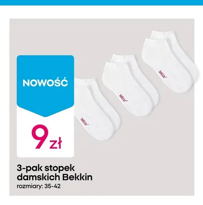 Stopki damskie Bekkin 3-pak promocja w Pepco