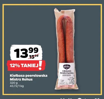 Kiełbasa peerelowska Mistrz Rohus promocja w Netto
