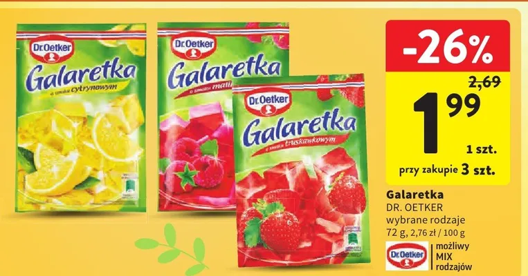 Galaretka wybrane rodzaje promocja w Intermarche
