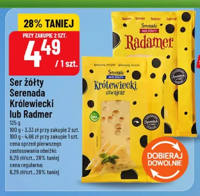 Ser żółty Serenada Królewiecki promocja w POLOmarket