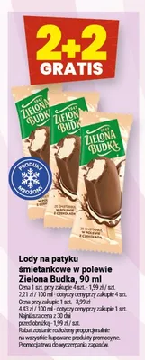 Lody na patyku śmietankowe w polewie Zielona Budka promocja w Twój Market