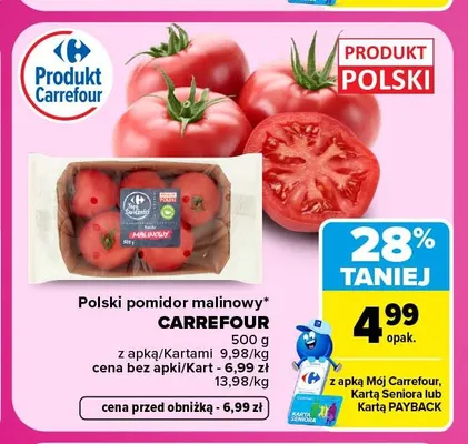 Pomidor malinowy polski Carrefour promocja w Carrefour