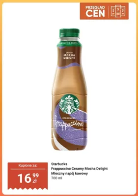 Mleczny napój kawowy Starbucks Frappuccino Creamy Mocha Delight promocja w Dino